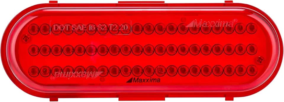 Maxxima M63100R Red 6" Oval Stop/Tail/Turn Light