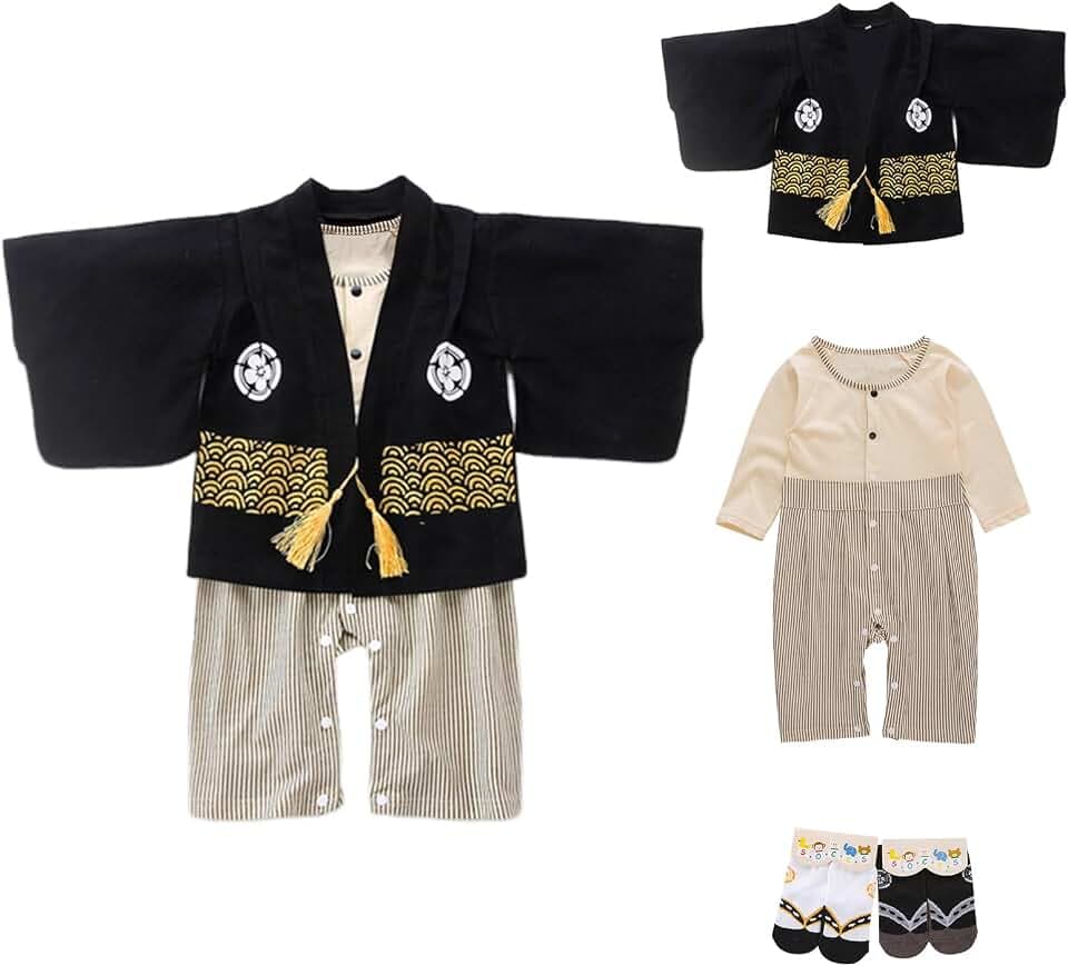 Japanisch Kimono für Baby (9–36 Monate),Baumwoll-Kultur-Outfit