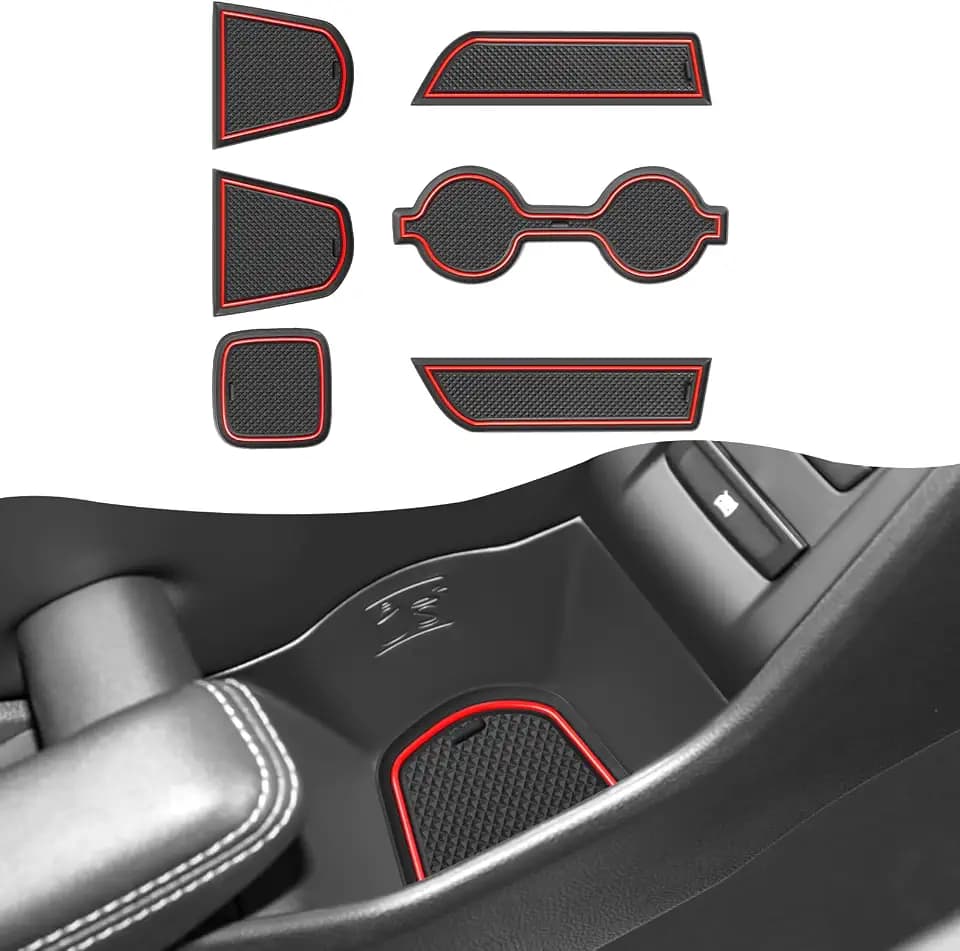 SXCY for 2022-2025 2026 Toyota GR86 Door Slot Mats Anti-dust Mats(red)