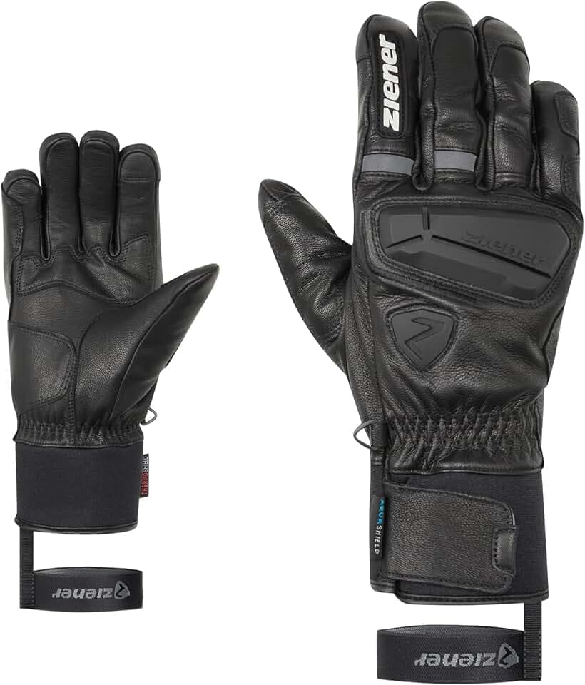 Ziener Herren GALF-Z Ski-Handschuhe/Wintersport | Primaloft Leder Touch