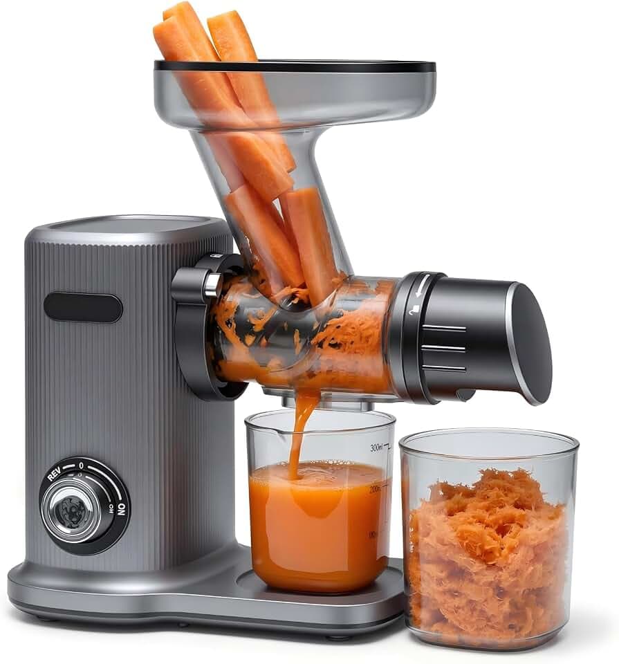 NEWBULIG Cold Press Juicer, Slow Masticating with 5.9" Feed Chute