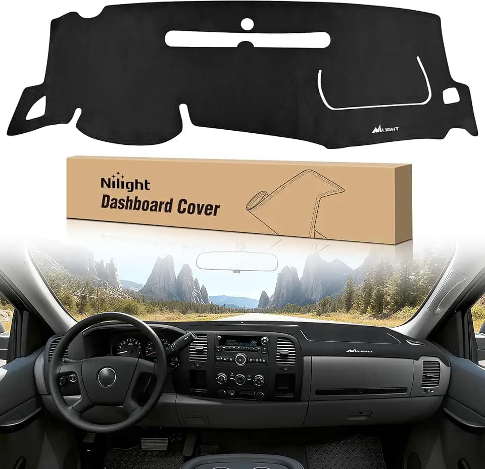 Nilight Dash Cover for Chevy Silverado/GMC Sierra 1500 2500 3500 2007-2013