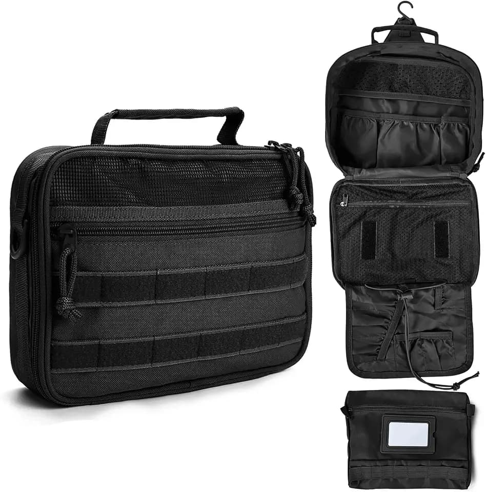 Toiletry Bag for Men Travel Tactical Hanging Dopp Kit Shaving Hygiene Bag