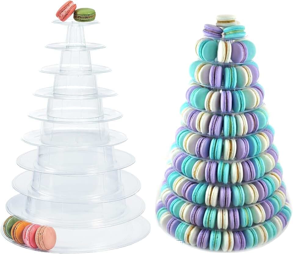 10 Tiers Round Macaron Tower Stand Macaroon Display Cupcake Holder