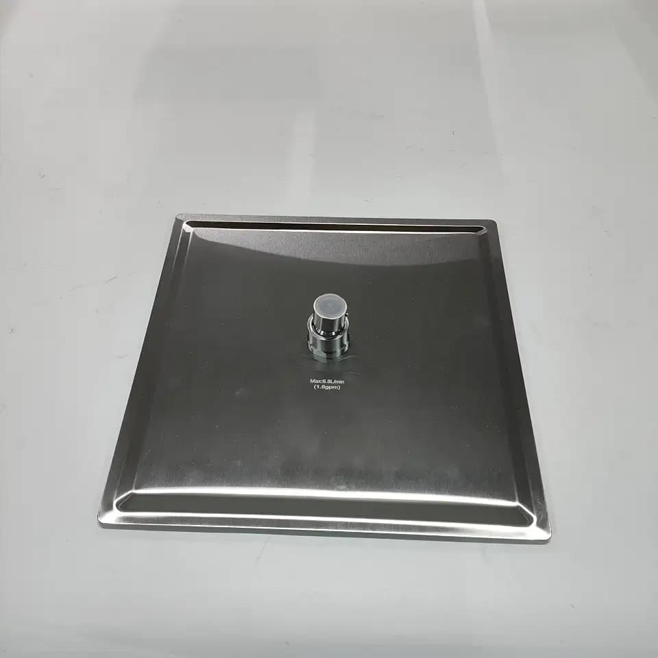 KES SUS304 Stainless Steel Large Square Wall-Mounted Distribution Panel, 12-Inch, Ultra-Thin Design, Brushed Finish, J211S12F18-BS