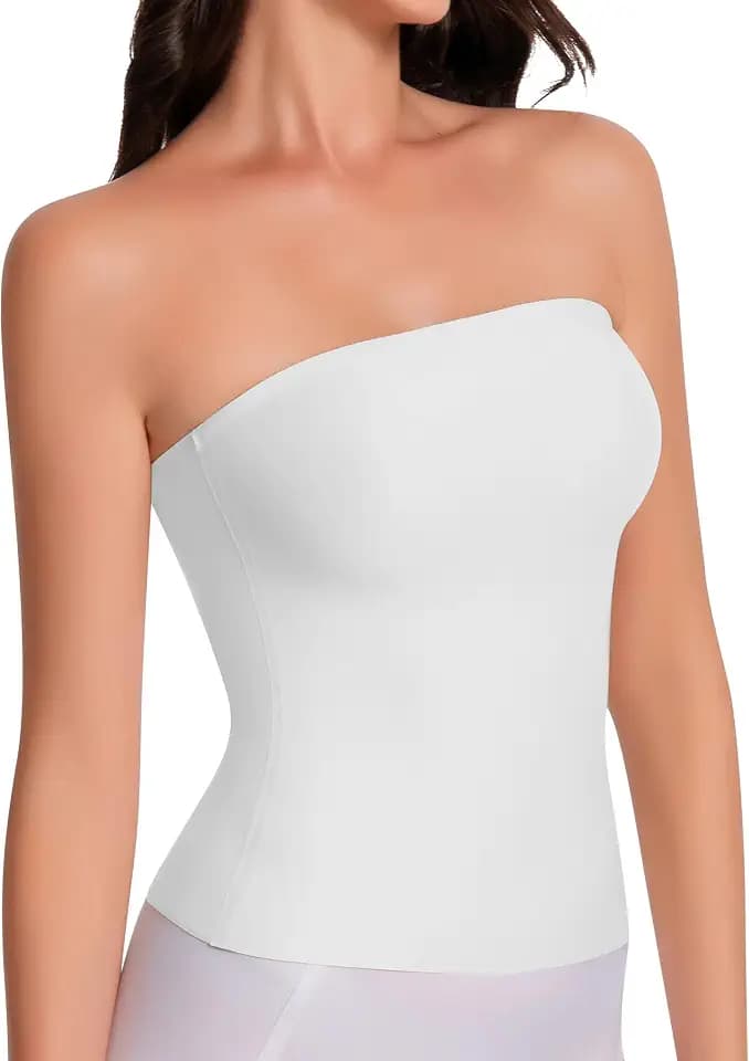 Artdear Tube Tops for Women, Sexy Y2K Crop Top Double Lined Strapless Tank Summer Going Out Tops Air Touch Fabric