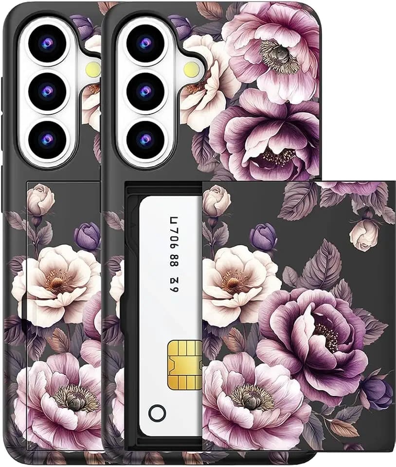 for Samsung Galaxy S26 Case (Black Roses Flowers)