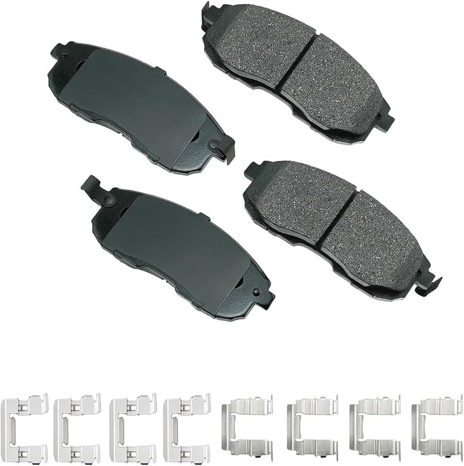 Akebono Brake Pads, ProACT, Front, compatible with Infiniti/Nissan 2001-18, Set of 4