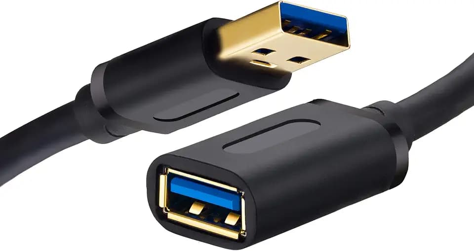 Tan QY USB 3.0 Extension Cable 10Ft, High-Speed Male to Female Cord