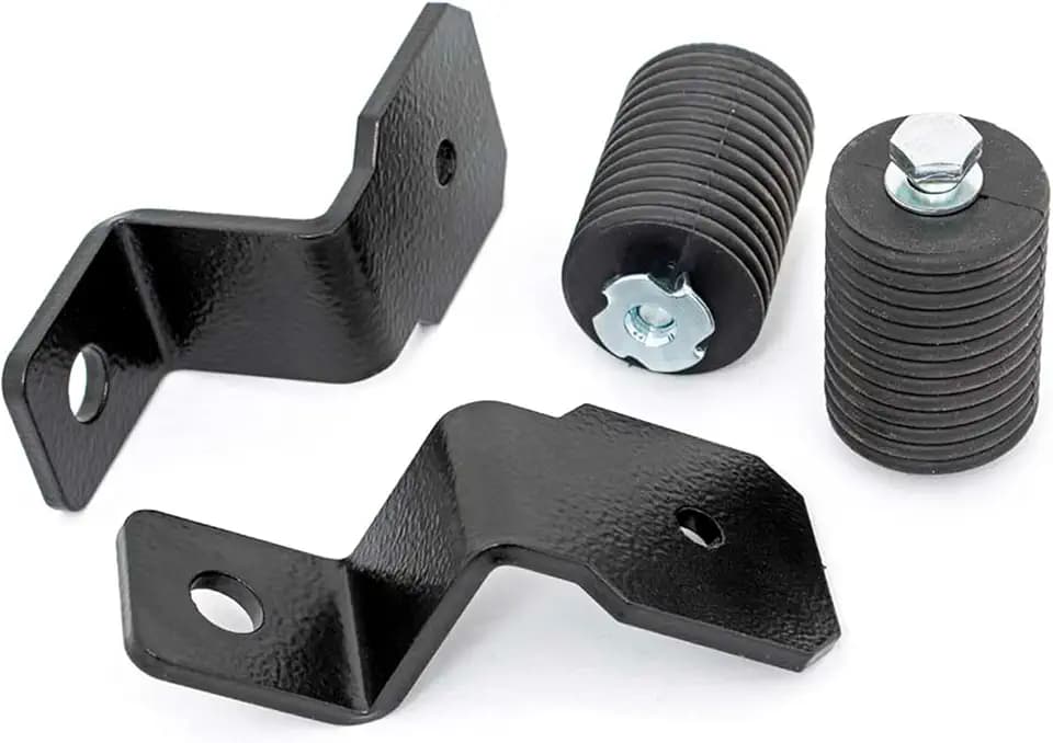 Rough Country Polaris LED Whip Light Bracket Kit for 17-22 General/Ranger- 93049 Black
