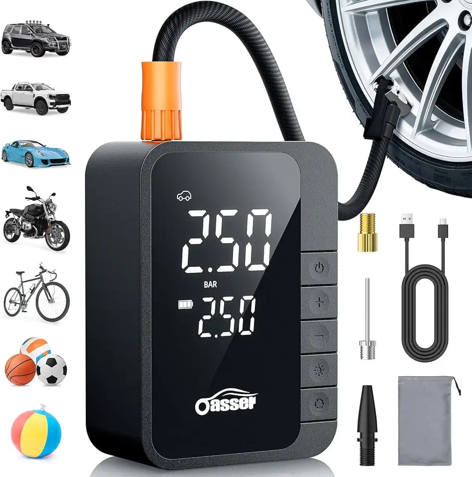 Oasser Tire Inflator Portable Air Compressor Air Pump for Car Tires