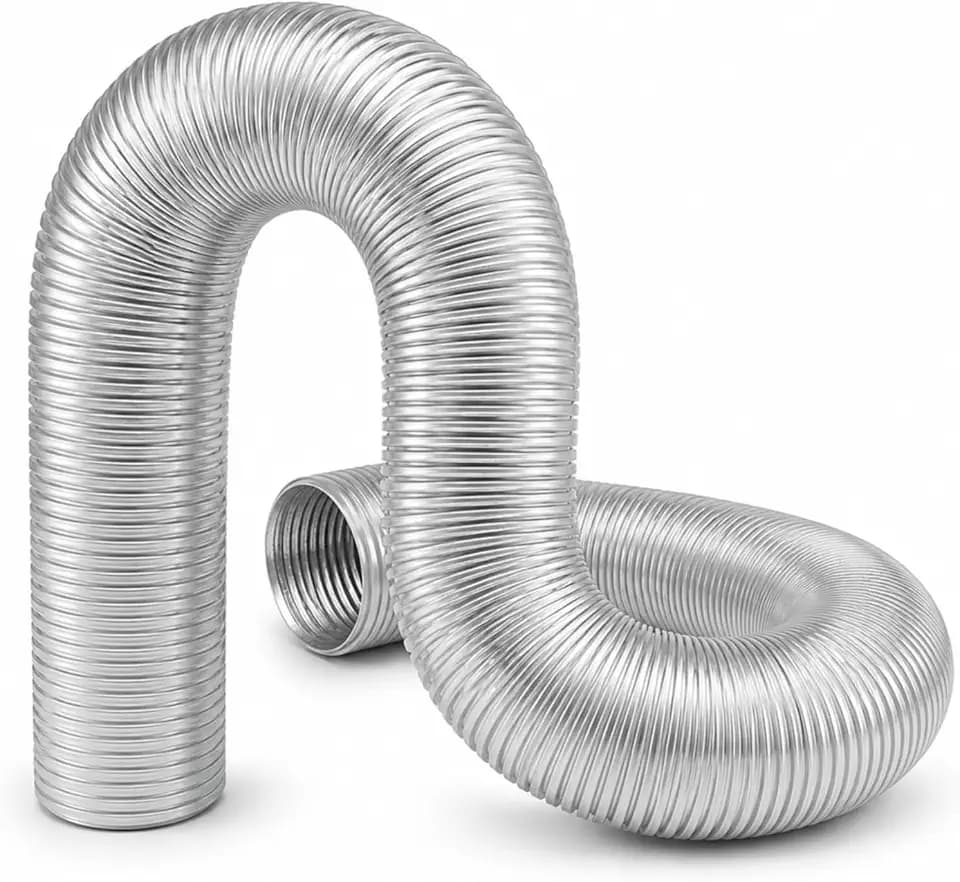 TYGERIX Aluminium Flexschlauch Lüftungsschlauch 80 mm | ausziehbar bis 2,5 Meter | beständig bis 250 °C | mehr Dicke und mehr Widerstand