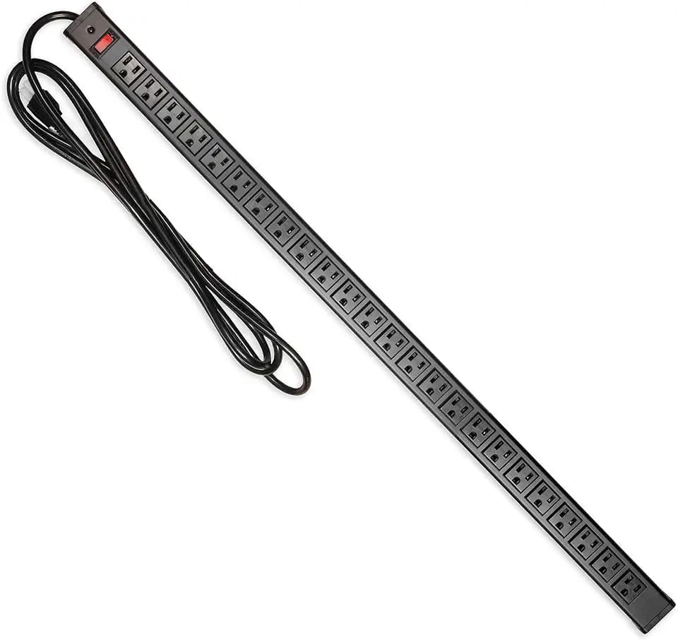 Iron Forge Cable 24 Outlet Metal Surge Protector Power Strip, 9 Ft