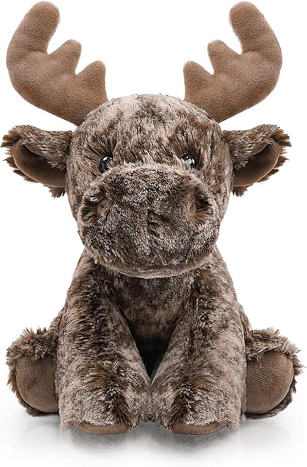 Deer Stuffed Animal Toy, Soft Huggable Deer Plush Toys for Kids, Cute Moose Animal Gift for Boys Girls and Toy for 1-3 Toddlers -8.5 Inch