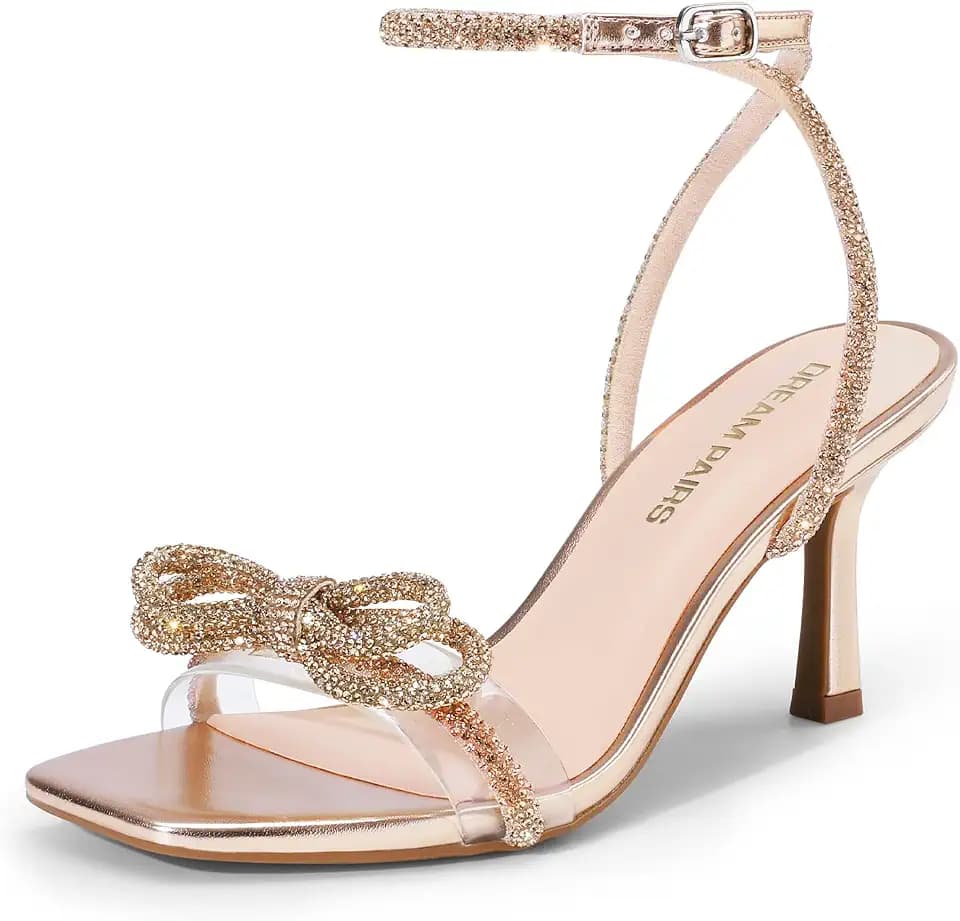 DREAM PAIRS Women's Ankle Strap Low Heel Sandals