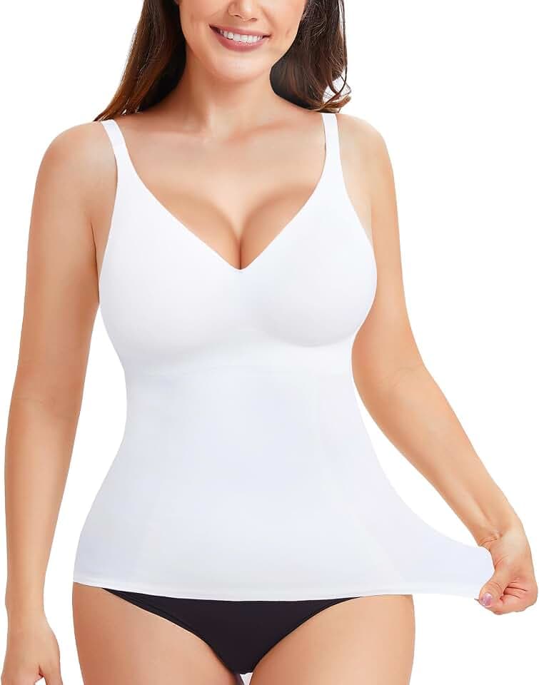 Gotoly Shapewear-Tanktop für Damen, Bauchkontrolle, formendes Camisole Tops, schlankmachendes Kompressions-Top mit verstellbaren Trägern