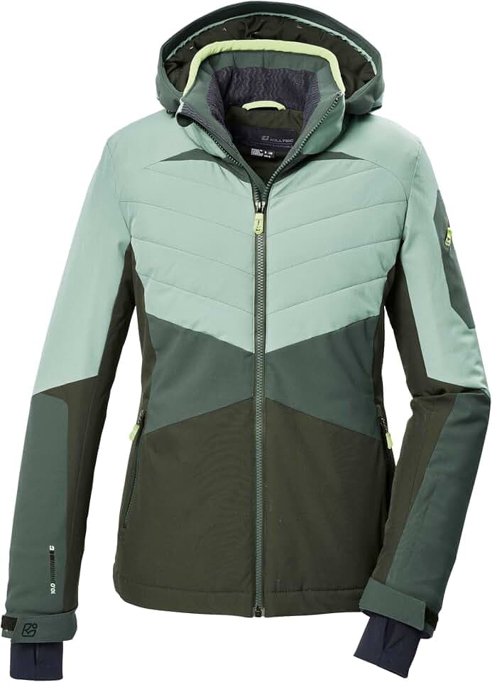 Killtec Damen Ksw 34 Wmn Ski Jckt Skijacke/Funktionsjacke mit abzippbarer Kapuze und Schneefang