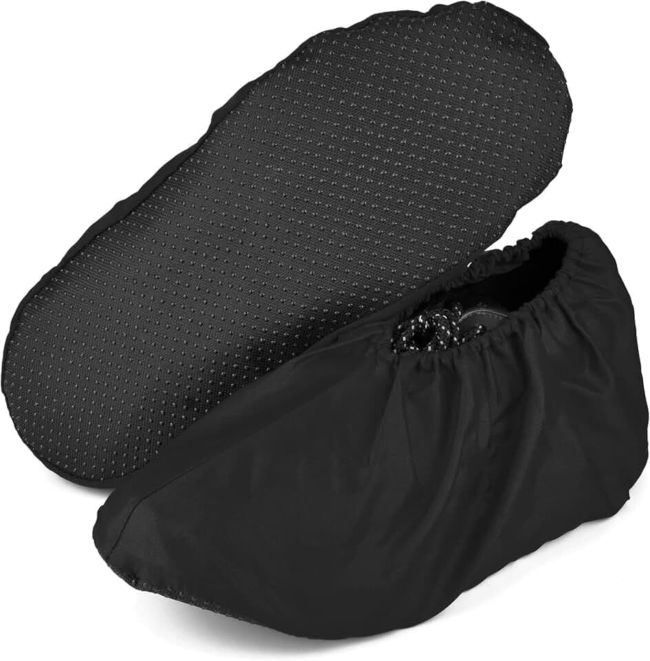 1 Pair Reusable Shoe Covers, Non-Slip Washable Overshoes, Waterproof Boot Covers, Dustproof Overshoes for Household