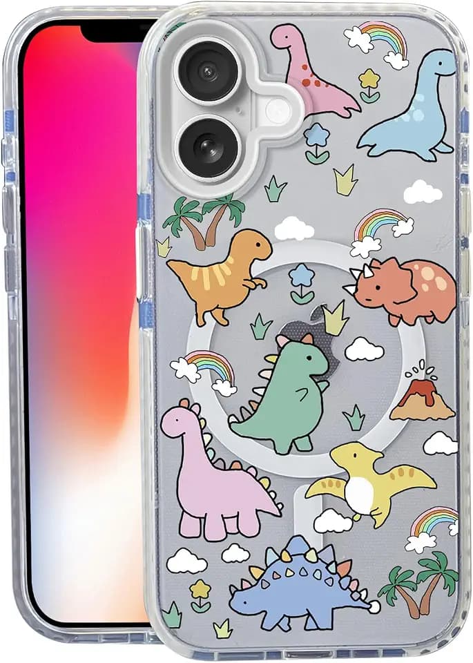 Little Dinosaur for iPhone 16 Case, Clear, MagSafe