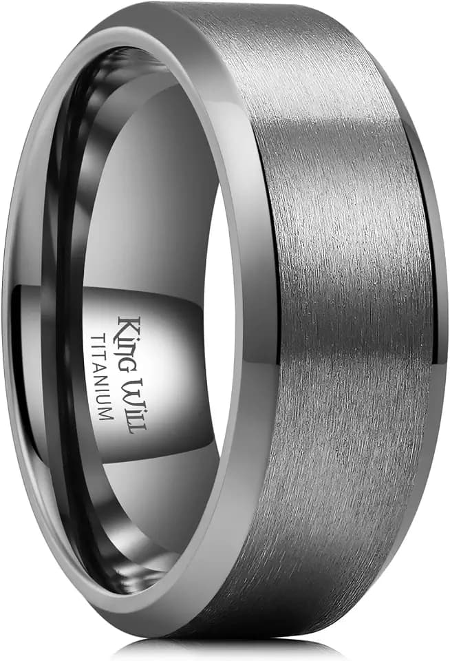 King Will Titanium Wedding Band for Men Women
