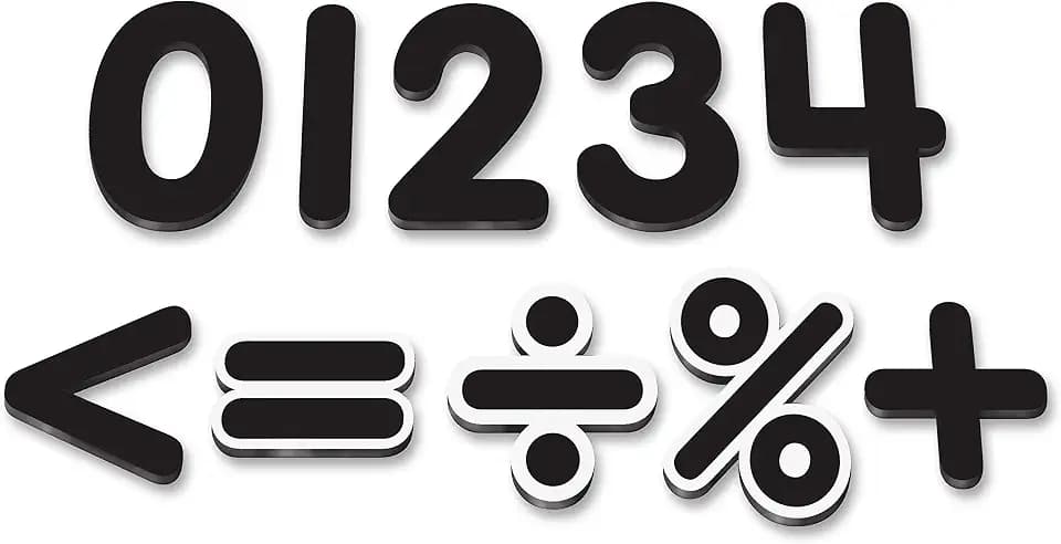 Teacher Created Resources Black Classic 2 1/2" Magnetic Numbers (TCR77218)
