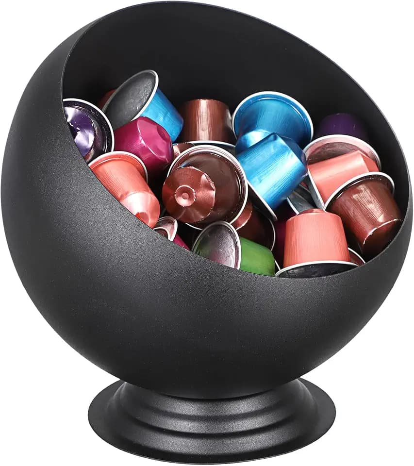 Edelstahl Kaffeekapseln Organizer Schwarz Kapselhalter mit Sockel