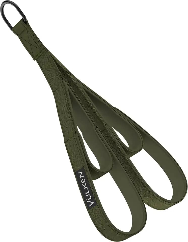 Vulken Tricep Rope Cable Attachment. Two Size in One Extra Long Pull Down Rope. Triceps Extension Straps Gym Equipment. Home Workout Handles for Resistance Bands.