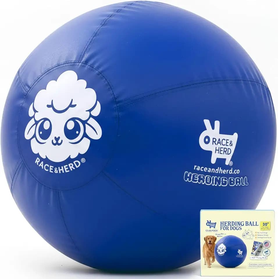 Race&Herd 30" Original Herding Ball — Cover, Inner Ball & Pump (Ocean)