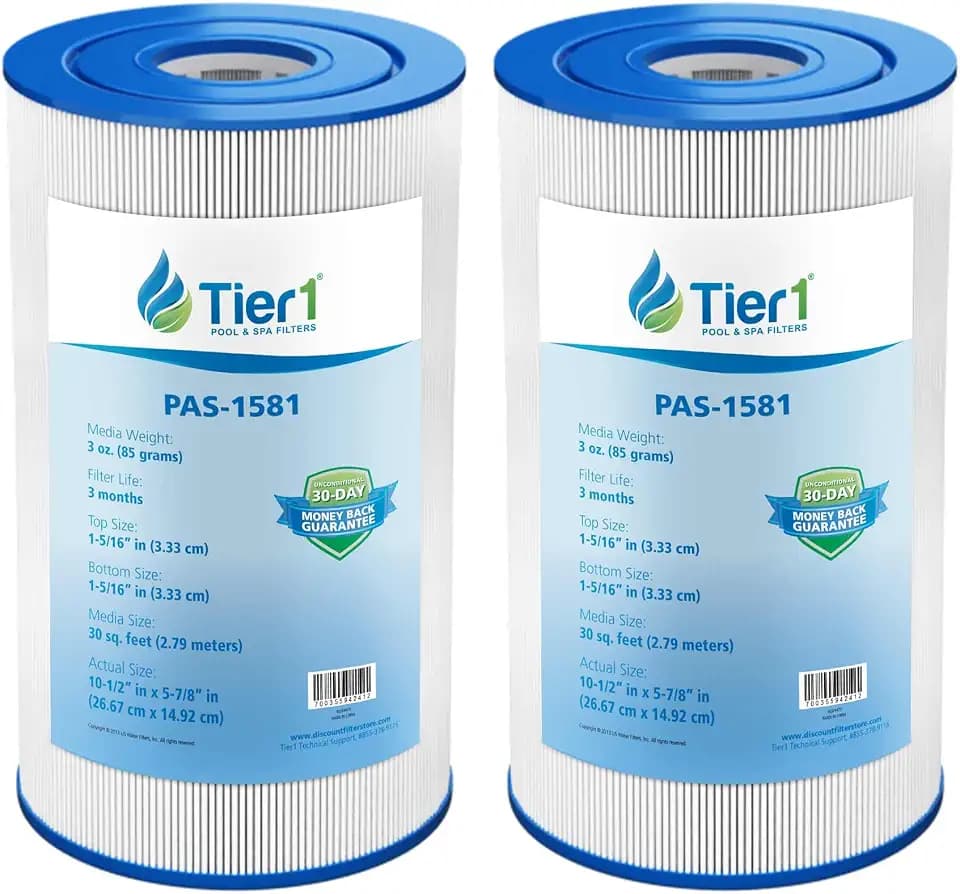 Tier1 PWK30 Pool Filter Cartridge Replaces 31489 & FC-3915, 2-Pack