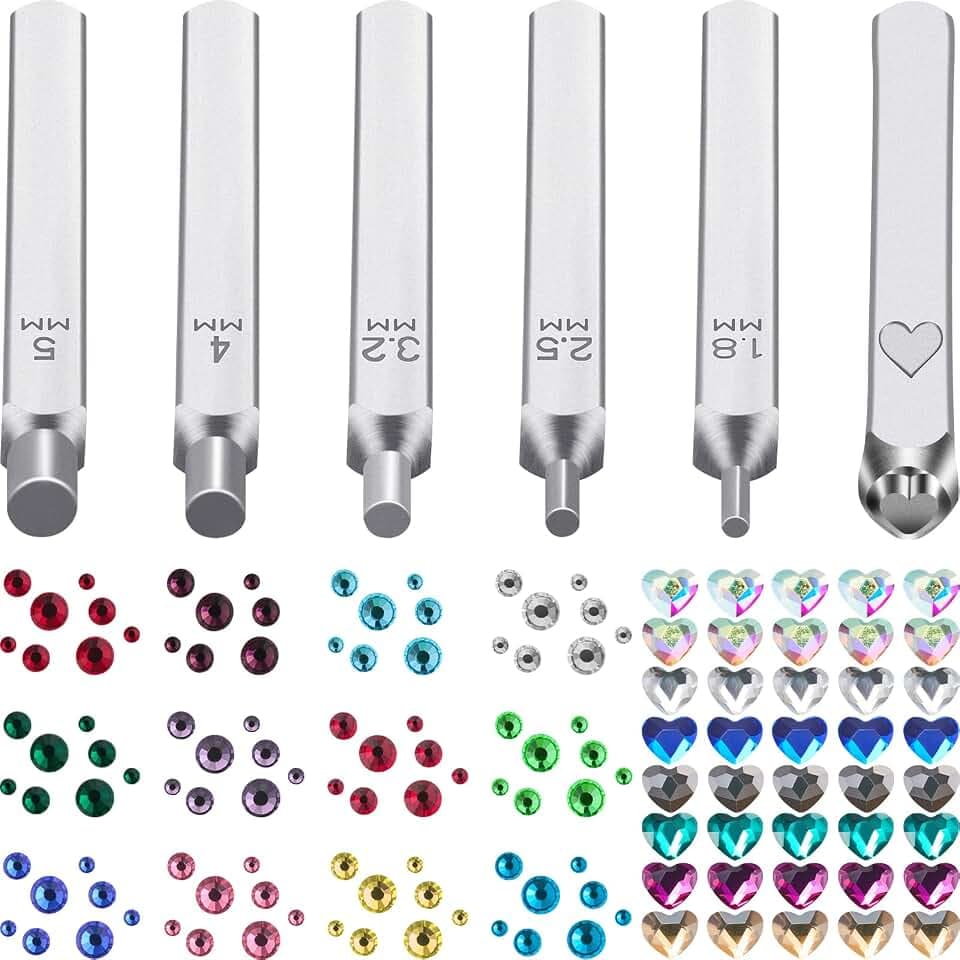 Metal Stamping Kit, 6 Pcs Punch Stamp Set for Jewelry Making DIY Crafts