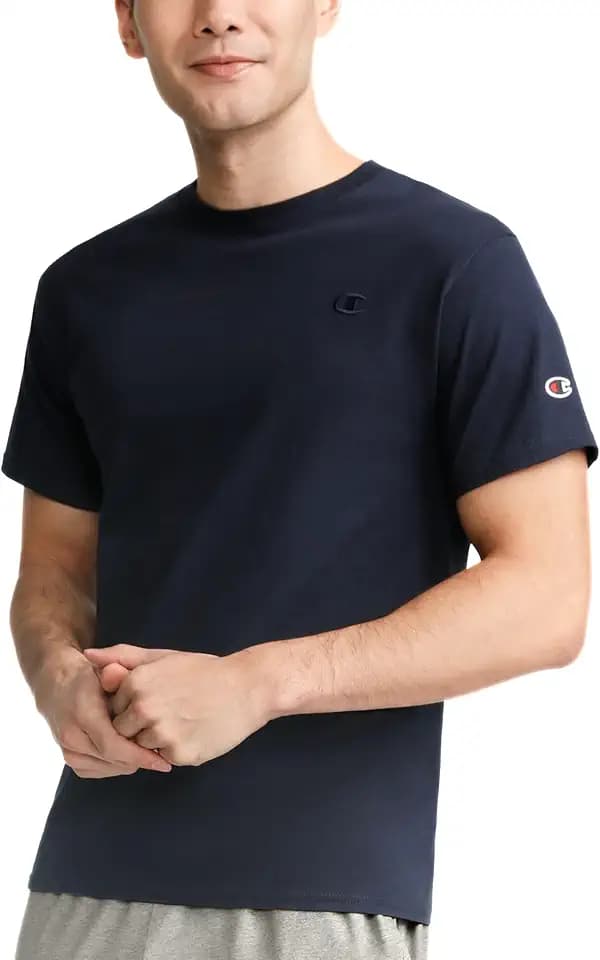 Champion Men's Classic Short Sleeve T-Shirt, Standard Fit, Midweight 100% Cotton, Available in Regular and Big & Tall