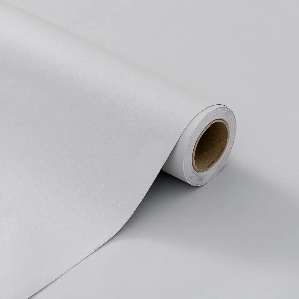 Peel and Stick Wallpaper Light Grey Contact Paper Large Matte Solid Waterproof Self Adhesive Contact Paper 24"x393" Vinyl Roll for Wall Renter Friendly Wallpaper for Kitchen Bedroom