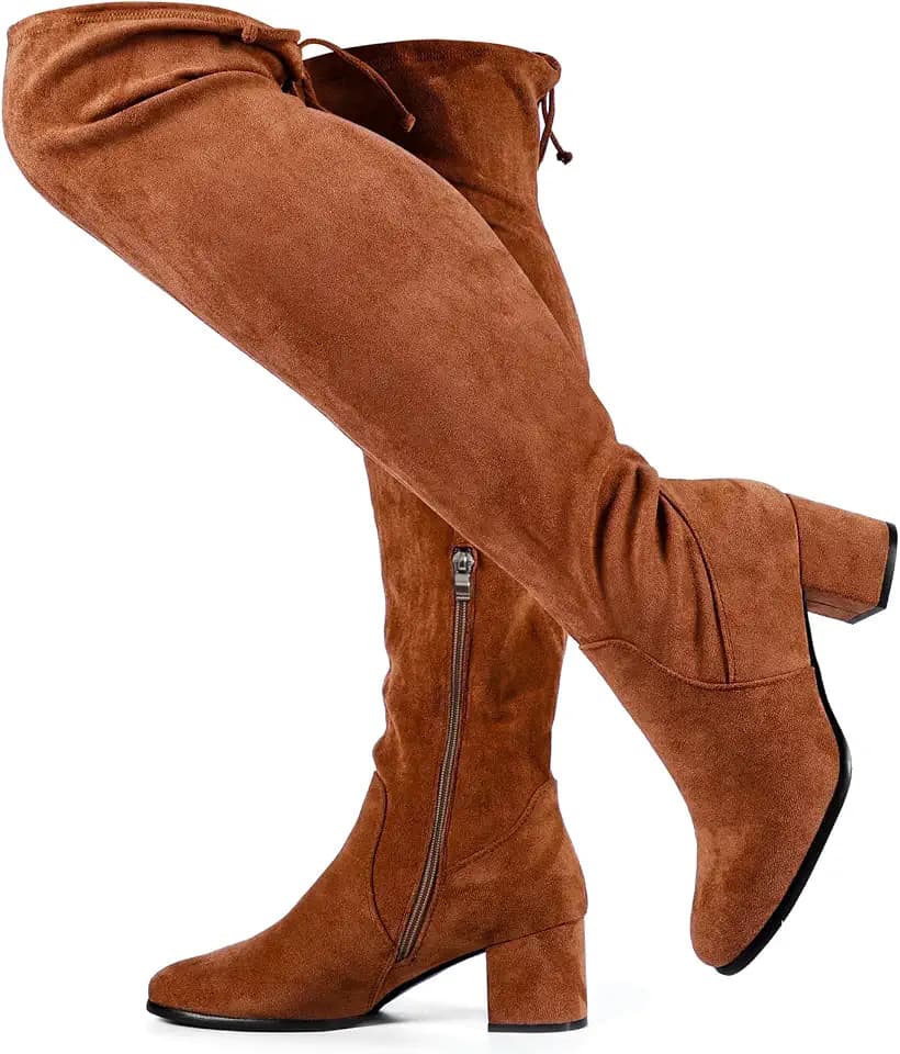 Vipost Wide Calf Suede Over The Knee Thigh High Boots Plus Size Fall Boots
