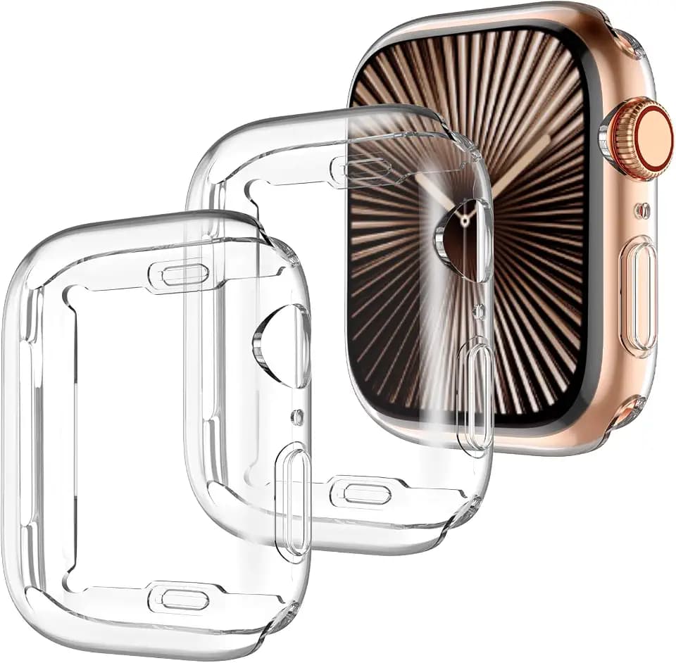 GEAK 3 Pack Compatible with Apple Watch Screen Protector 11 10 42mm,HD High Sensitivity Compatible with Apple Watch Series 11 10 Case 42mm,TPU All Around Anti-Fall Bumper Cover for iWatch Series 10 11