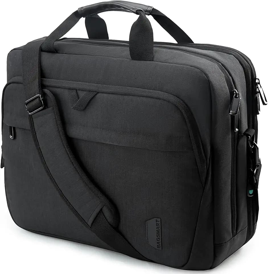 BAGSMART 17.3 Inch Laptop Bag Expandable Computer Bag Briefcase, Black
