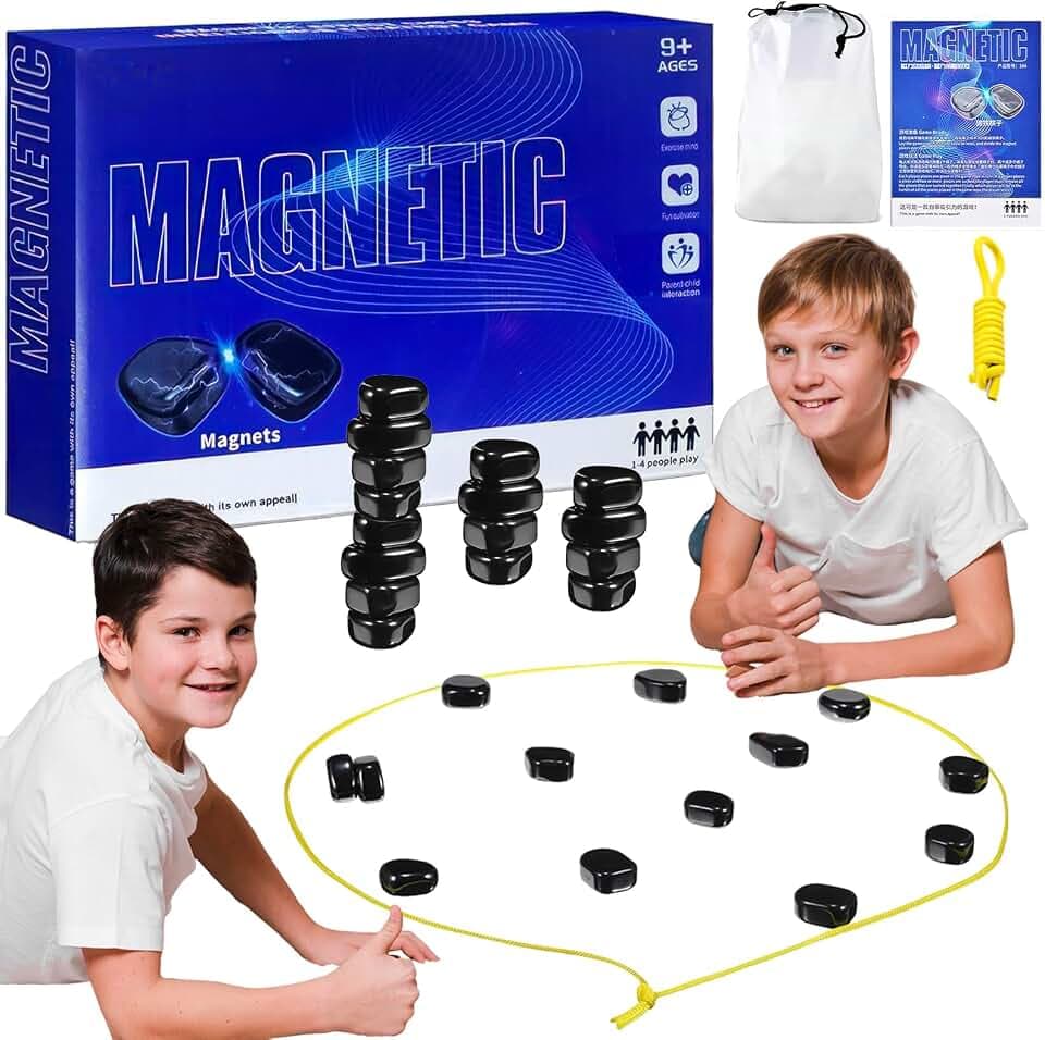 20 PCS Magnetisches Schachspiel,Tragbares magnetspiel Lustiges Tisch-Magnetspiel Partyzubehör für Familientreffen (14 Jahre und älter)
