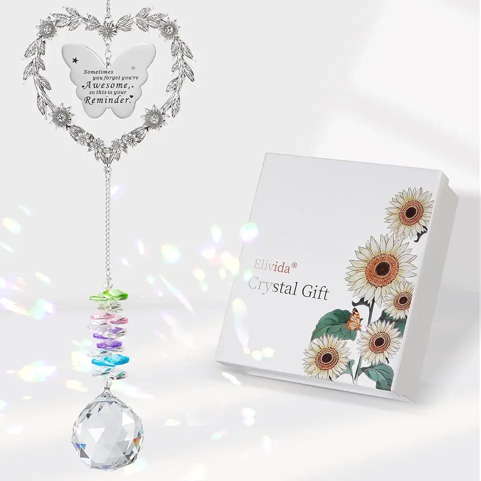 Birthday Gifts for Women Friendship, You are Awesome Crystal Suncatcher