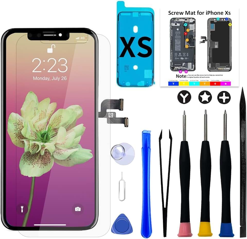 OLED Display für iPhone Xs, 5,8" FHD COF Bildschirm Touchscreen Digitizer