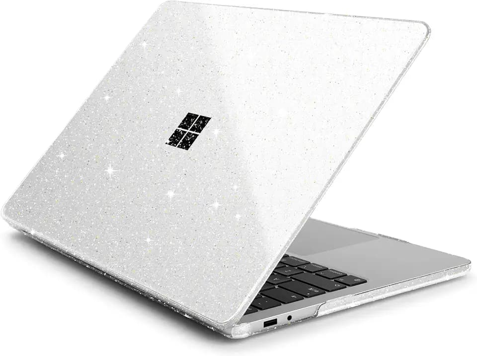 Batianda Glitter Case for Surface Laptop 13 inch 2025 2026, Starry Clear