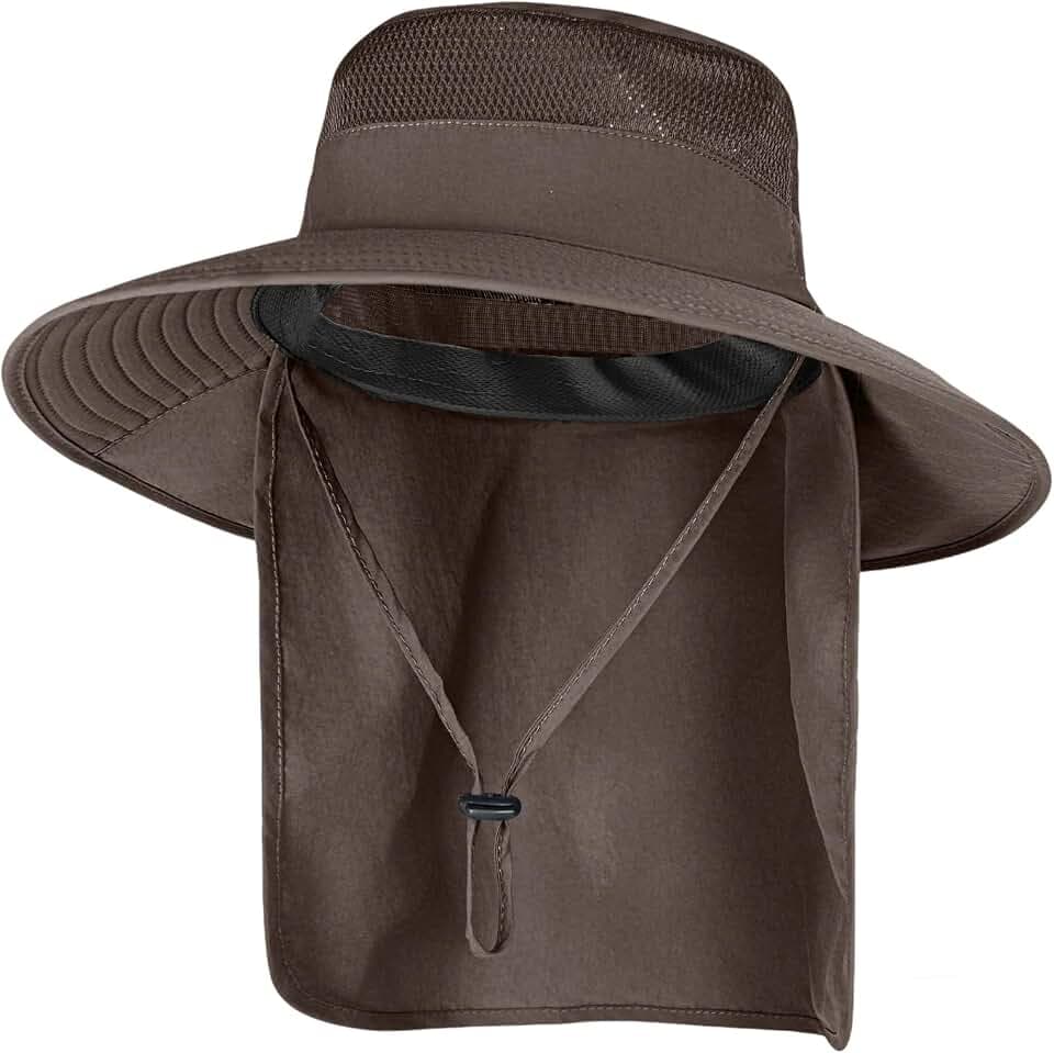 ZOORON Sun Hats for Men Women with Neck Flap Fishing UPF 50+ UV Protection