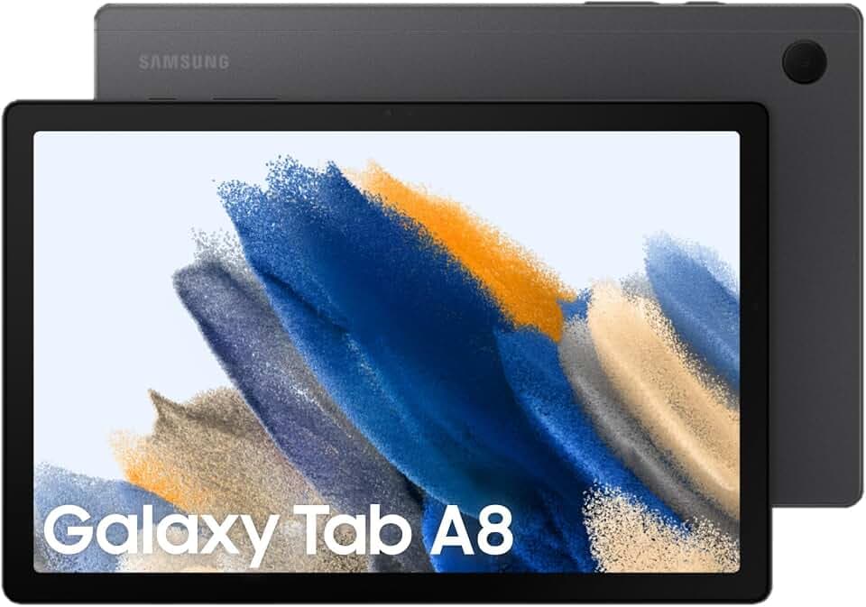 Samsung Galaxy Tab A8, Android Tablet, LTE, 7.040 mAh Akku, 10,5 Zoll TFT Display, vier Lautsprecher, 32 GB/3 GB RAM, Tablet in Grau