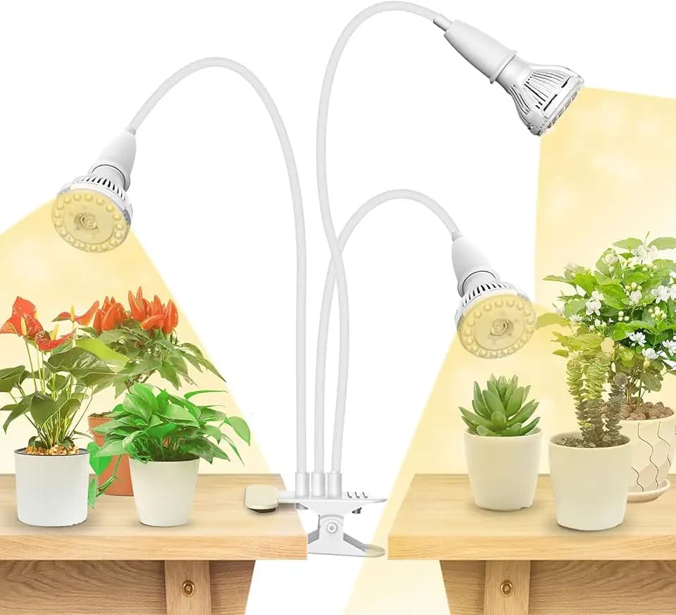 SANSI Grow Lights for Indoor Plants, 30W Clip-On Gooseneck LED Plant Lights