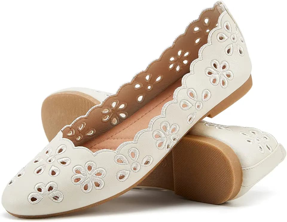 FRACORA Womens Ballet Flats Comfortable Dress Shoes Summer Slip on Flats