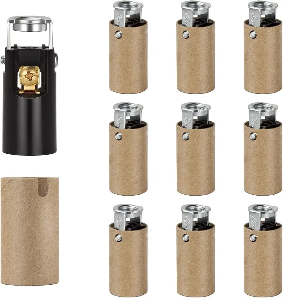 DiCUNO E12 LED Light Bulb Socket with Cardboard, UL Listed, 10-Pack