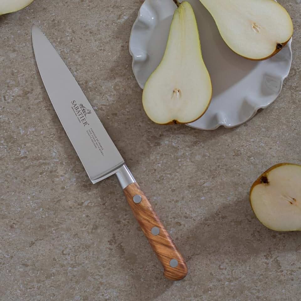 Sabatier – IDEAL PROVENÇAO Kochmesser, 100% geschmiedet – 15 cm – Klinge und Nieten aus Edelstahl – Ideal zum präzisen Hacken, Schneiden und Zerkleinern