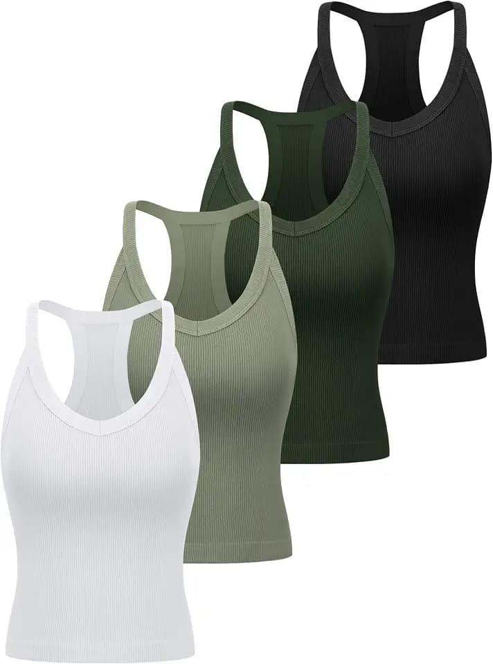 Bencailor Womens Ribbed Workout Tank Tops