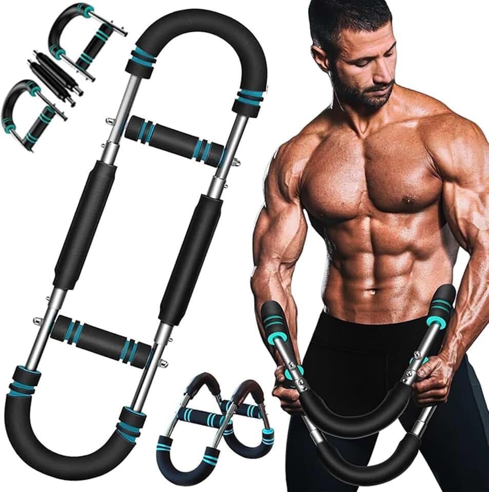 Shaker Twister Armtrainer, U-förmiger Twister-Armtrainer, verstellbarer Brust-Expander, Oberschenkel-Master-Trainer, Körperstärke, Fitnessgerät, formt den perfekten Körper für Männer