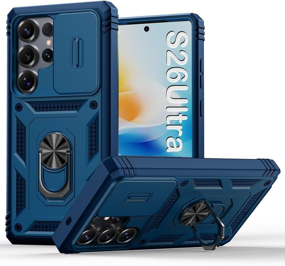 PASNEW Rugged Case for Samsung Galaxy S26 Ultra,6.9",Blue