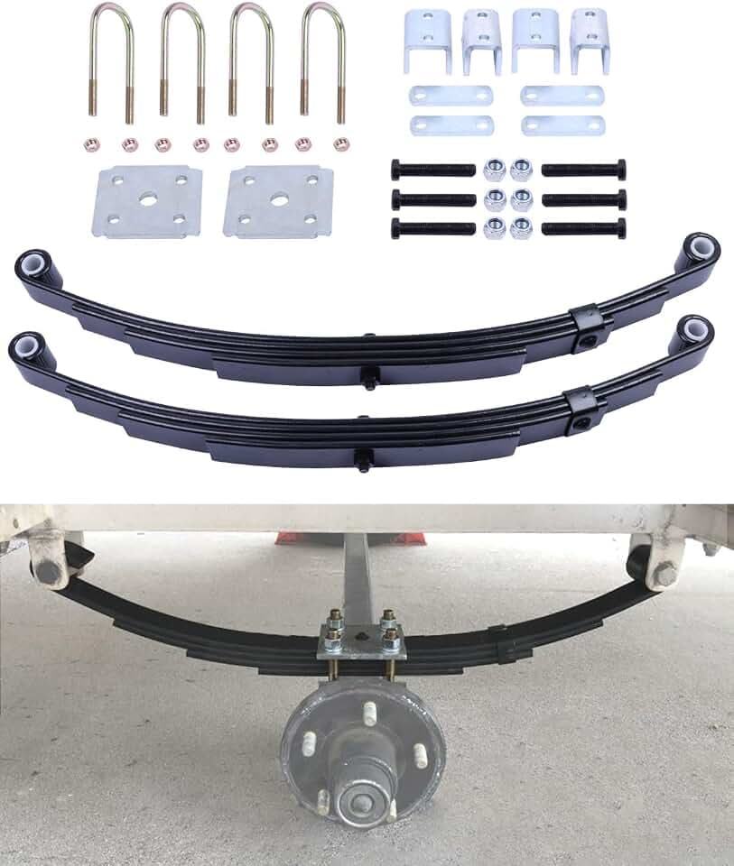 Trailer Leaf Spring Kit 3500lb Single Axle 4 Leaf Spring Kit
