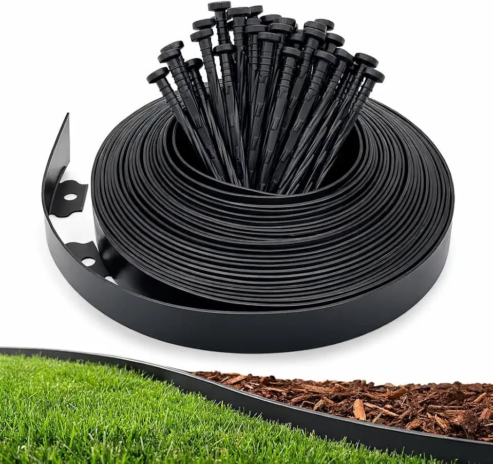 Gardzen 1.5" x60' Landscape Edging Kit with 60 Spikes